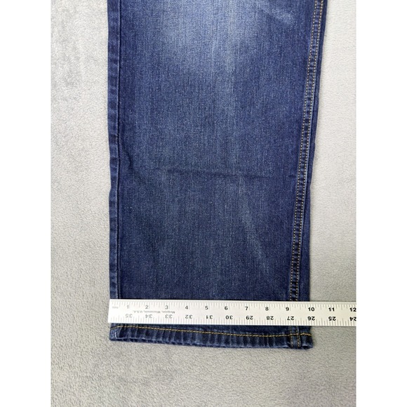 Levis 569 Jeans Mens 40x34 Blue Dark Wash Denim Relaxed Straight Mid Rise - Picture 6 of 10